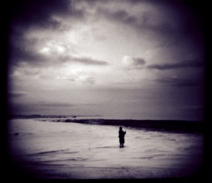 Just about any day of the week, in all sorts of weather, one can find surf fishermen on the beaches south of Capitola. 