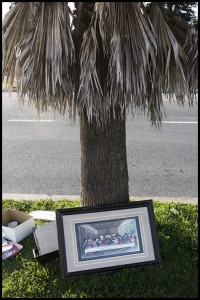 Around town one is always discovering piles of stuff, curbside, with a sign reading "FREE". Today I found The Last Supper on Morrissey Blvd. 