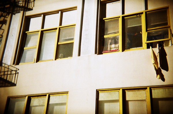 I took this photo week before last on Fell Street in San Francisco. The two towels drying in the afternoon sun caught my eye.  