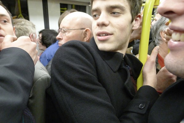 I'm just back from a fun filled trip to Portland, OR. These photos were taken on the MAX, Portland's light rail system, after a Trailblazers game. 