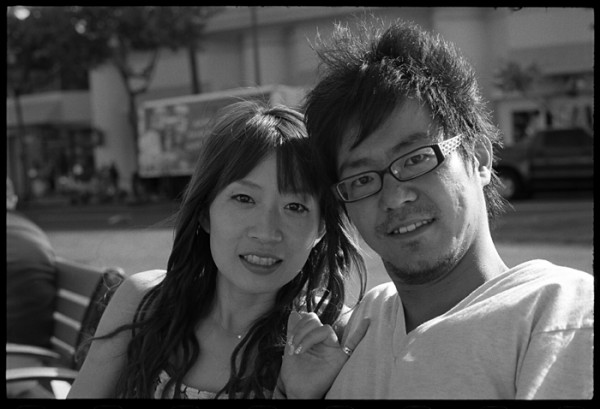 They were sitting near me on Kalakaua Ave. They had a look goin' and I wanted to photograph them. I speak no Japanese and they spoke no English. Somehow we got the photo made.  