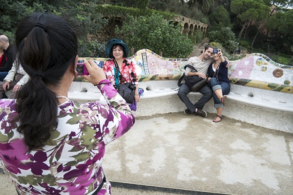 These photo were snapped at Antoni Gaudi's Parc Guell in Barcelona.