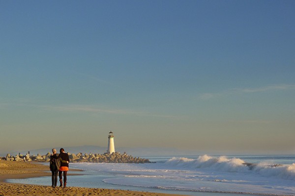 The Thanksgiving beach walk is a family tradition.  