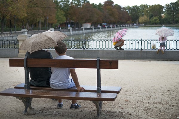 There's something about the tilt of his body and the geometry of the composition that appeals to me. Parque Del Buen Retiro, Madrid, Spain.