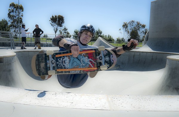 Yesterday I had the opportunity to check out Lake Cunningham Skateboard Park in San Jose. Thanks to my friend Bob and his group of long time friends. These guys get together on Saturday morning and ride like 14 year olds. Impressive! Scott getting some air!