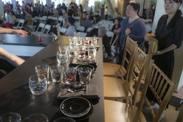 Yesterday at the 11th annual South West Barista  Competition. It's being held at the top of the Rittenhouse Building.