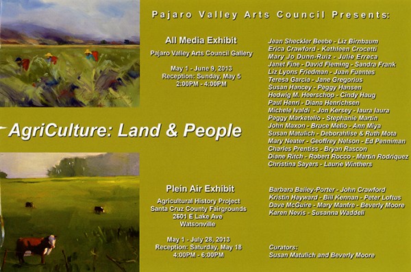 The Pajaro Valley Arts Council all media exhibit AgriCulture: Land & People opens tomorrow. I have three portraits from my Homeless Garden Project work in the show. Check it out!