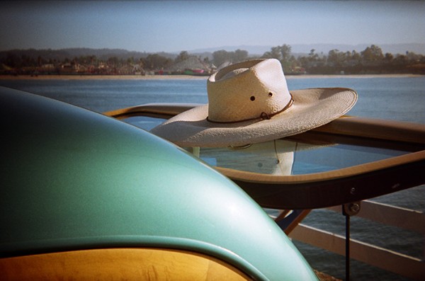 Taken this morning at the  Woodies On the Wharf classic car show. Held annually on the Santa Cruz Wharf. Shot on Lomo 100 ISO film with a Holga 135BC.