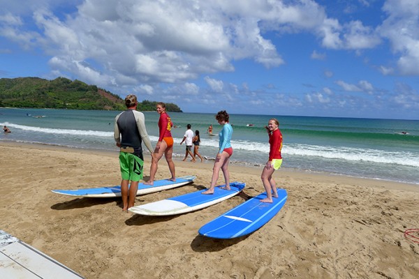 Surf class happened every morning too!