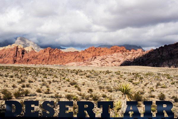 After a couple of days around the casinos, clean desert air was welcome. Looking east from theRed Rock Canyon Visitor's Center.