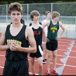 April 24, 2008, Waiting for the baton, third leg of the 4x400 relay