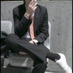 August 14, 2008, Phillip, waiting for an interview, San Francisco