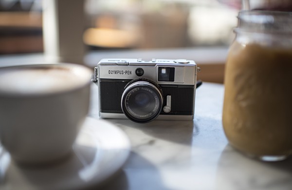 Camera and coffee at The Mill.