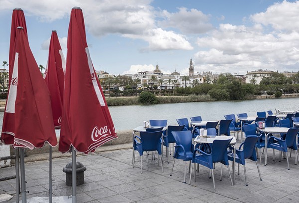 The view from the other side of the Rio Guadalquivir- looking across toward the city center.