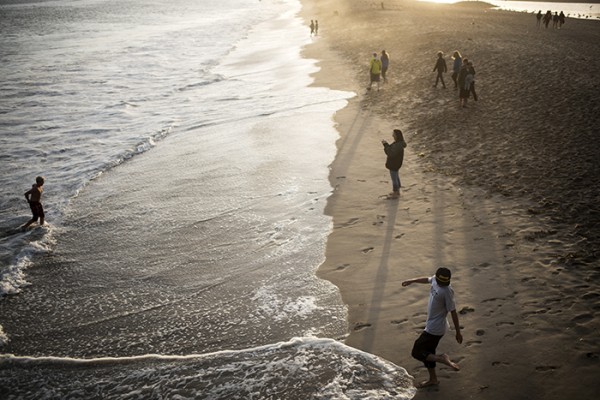 The beach was pretty quiet for summer in Santa Cruz.