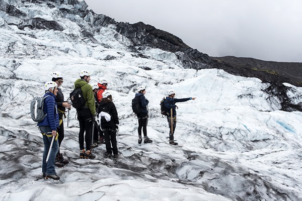 Alfred, our guide was knowledgeable, low key and had a dry sense of humor. Here he is pointing out fun facts about glaciers!