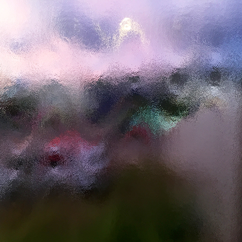 I like little pictures. Colored light from the Akureyri movie theater through frosted glass!